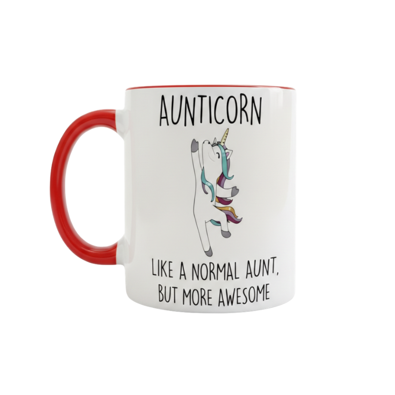 Aunticorn Unicorn Fun Aunt Quote Print 11oz Ceramic Coffee Mug