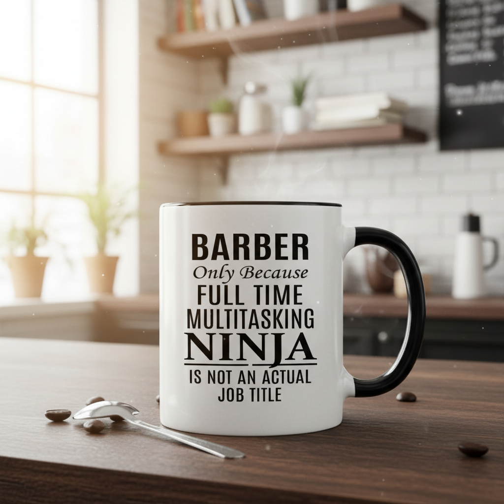 Barber Multitasking Quote Ceramic Coffee Mug