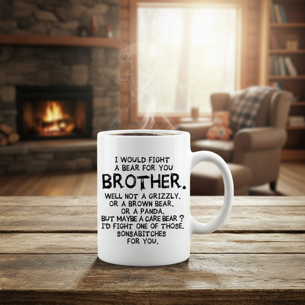 Fight A Bear For You Brother Coffee Mug