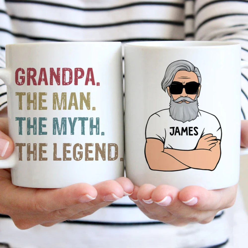 The Man The Myth The Legend Old Man, Personalized Mug