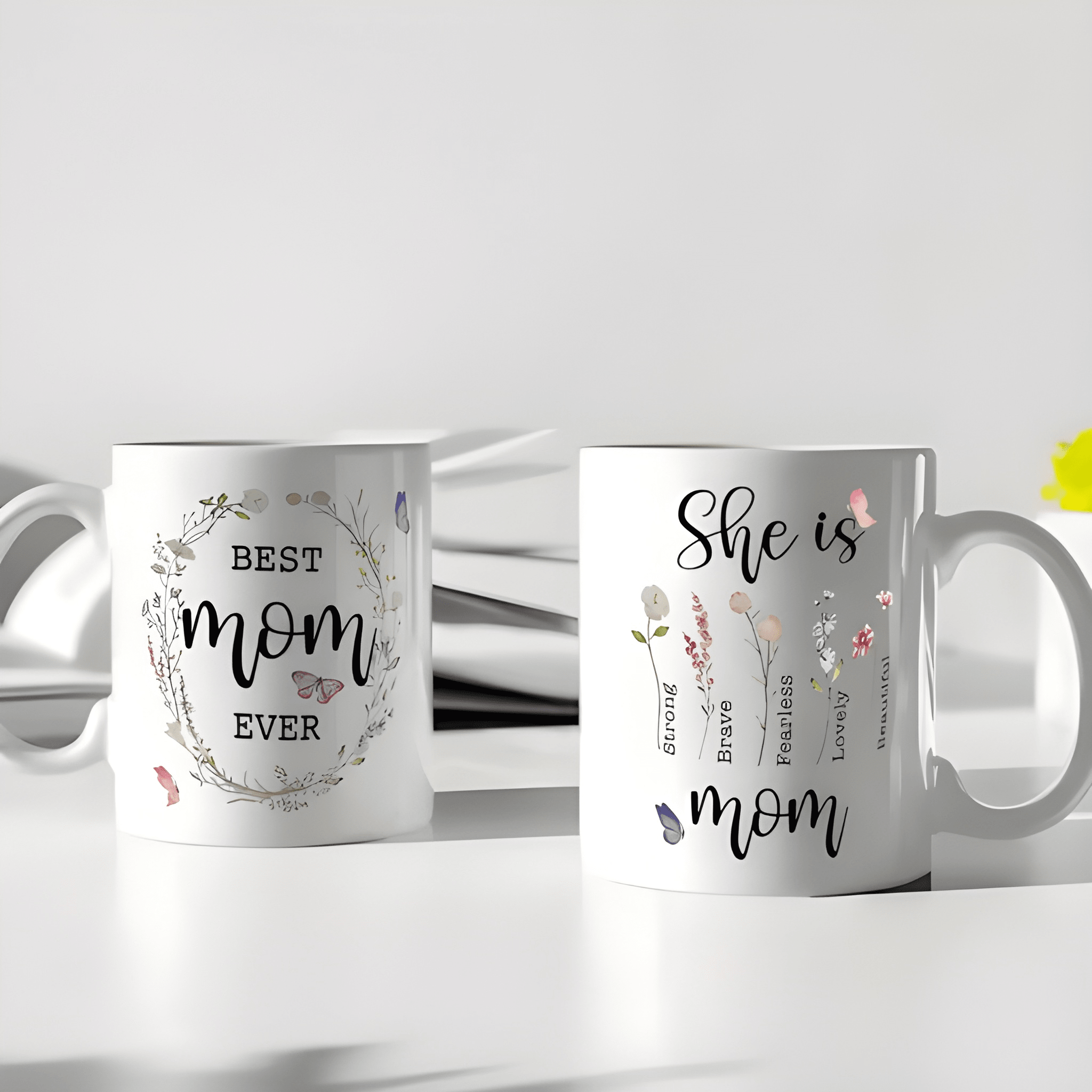 1 Piece 11Oz Ceramic Coffee Mug Best Mom Ever Floral Mothers Day Cup