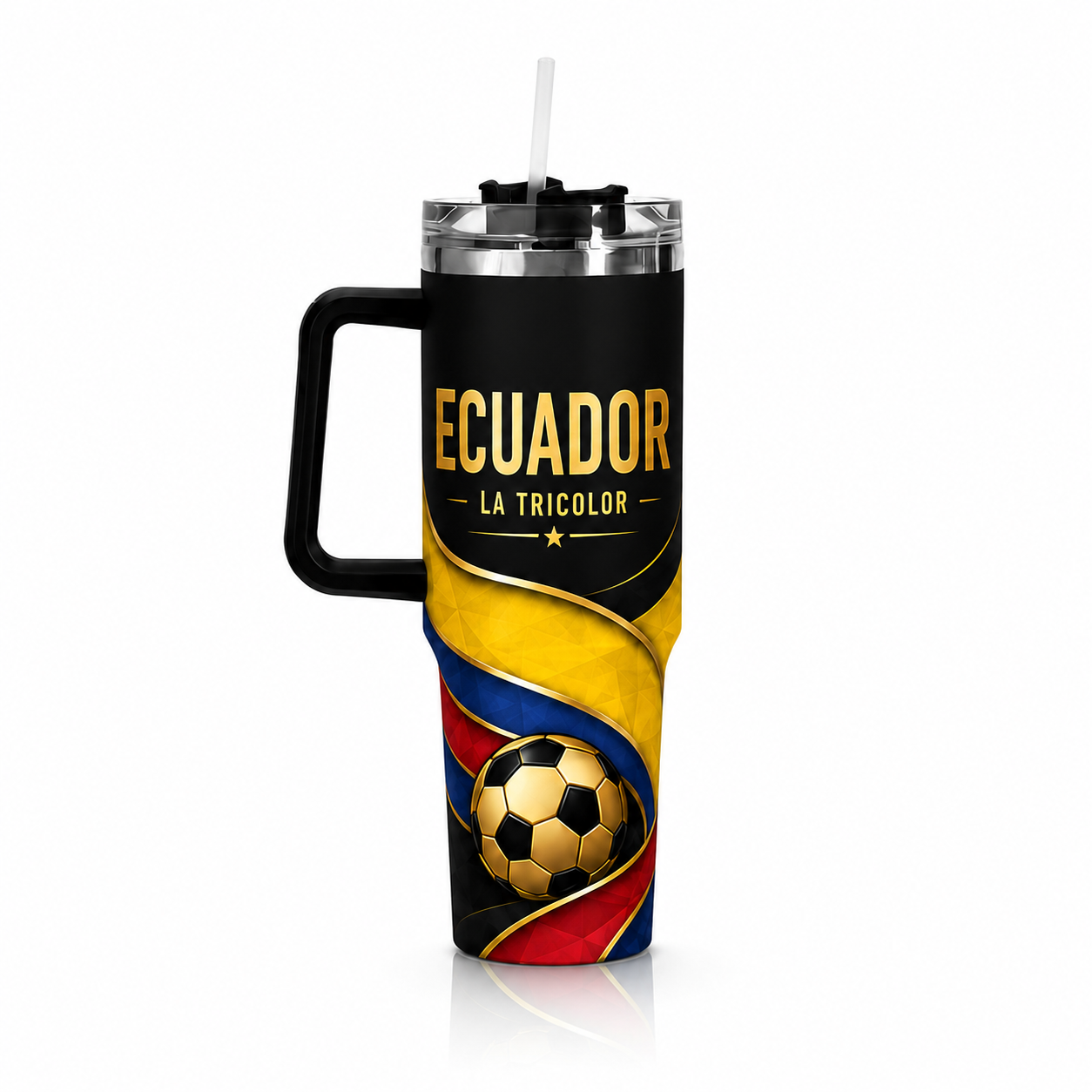 FIFA 2026 Ecuador Football Sports All Over Printed 40oz Tumbler With Straw And Lid