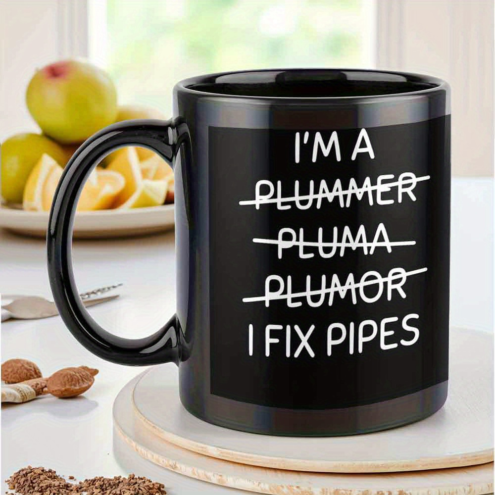 Single 11Oz Ceramic Coffee Mugs Designed to Withstand Heat Perfect As A Gift Featuring a Playful Text Theme.