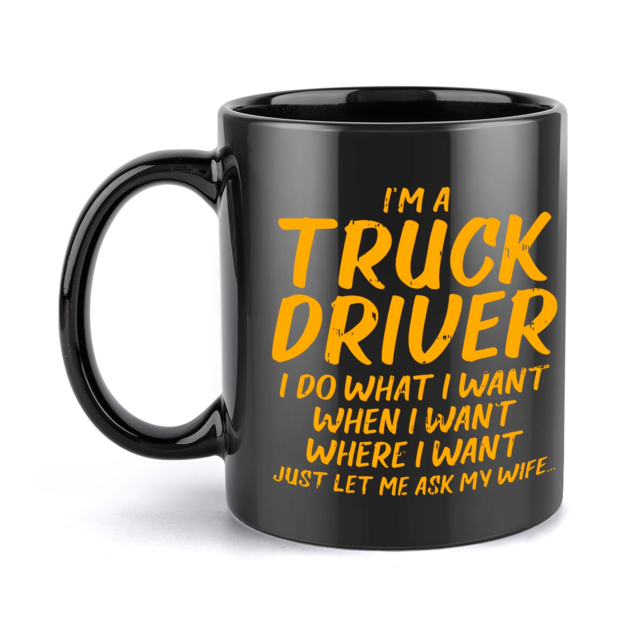 11Oz Ceramic Coffee Mug Featuring a Truck Driver Suitable for Restaurants And Businesses