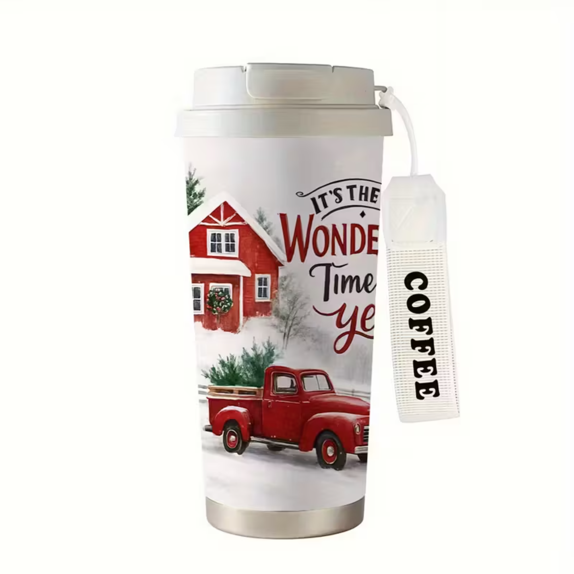 Christmas Winter Themed Travel Tumbler