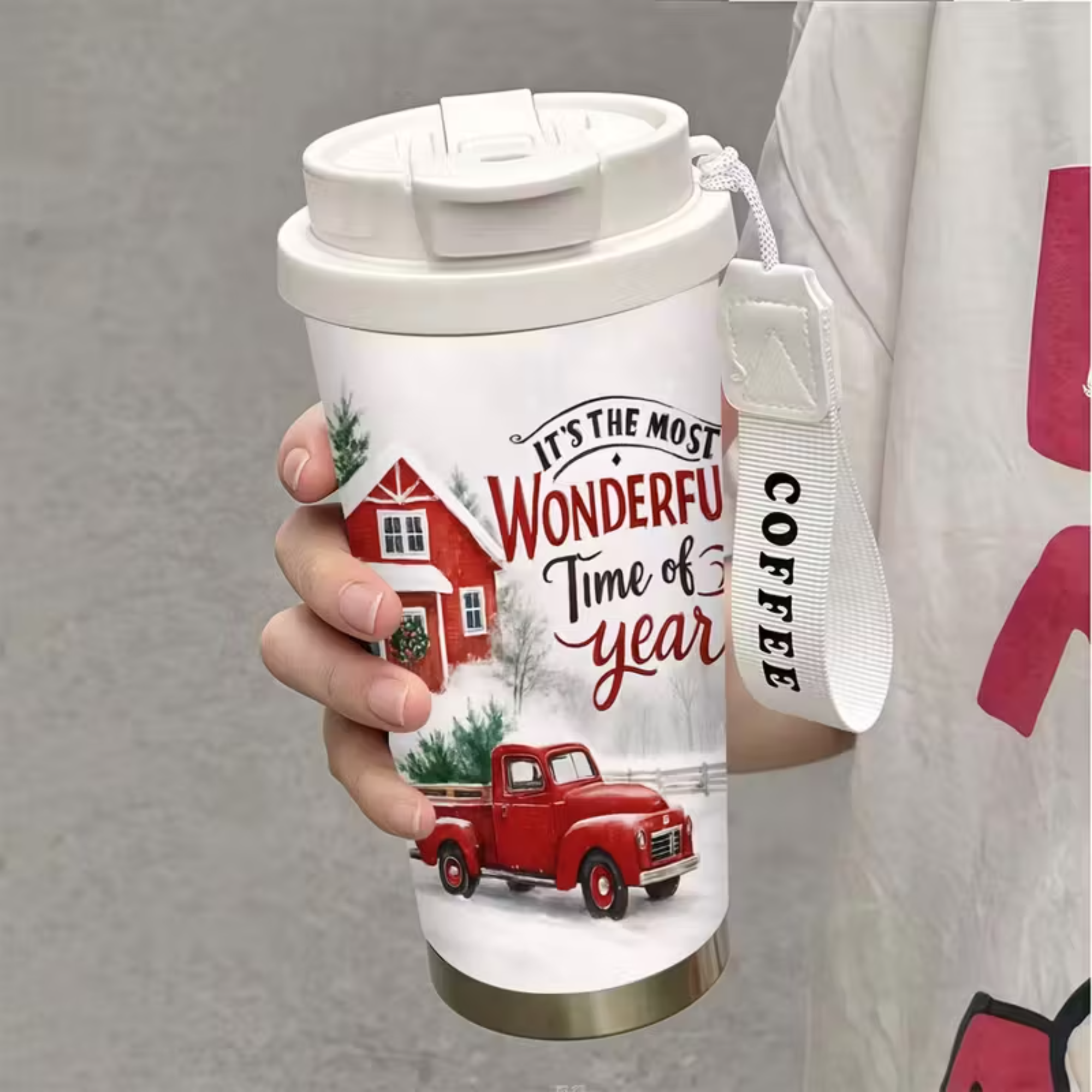 Christmas Winter Themed Travel Tumbler