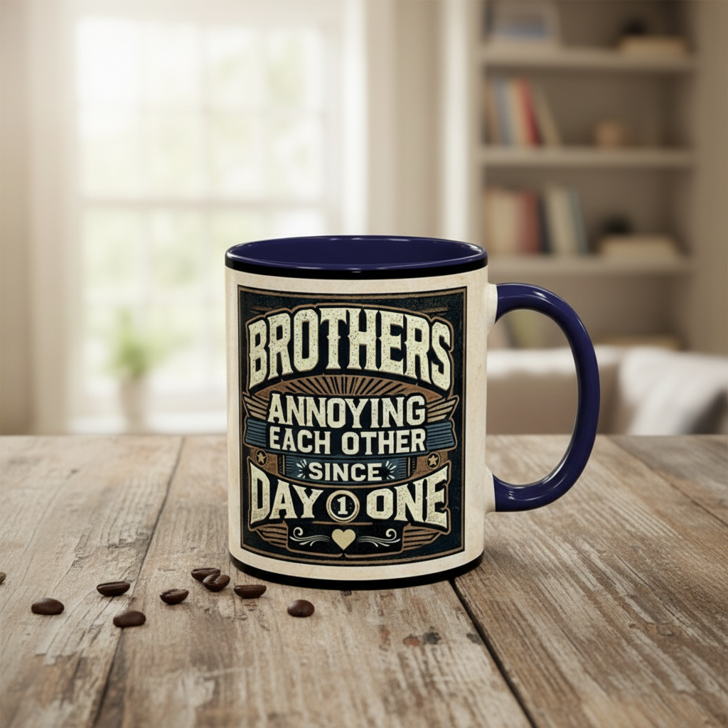 Annoying Each Other Since Day One Brother Printed Coffee Mug