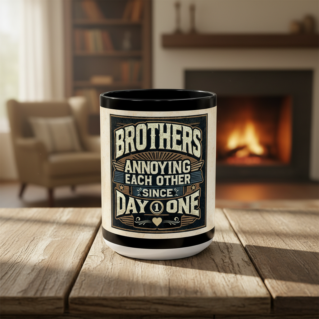 Annoying Each Other Since Day One Brother Printed Coffee Mug