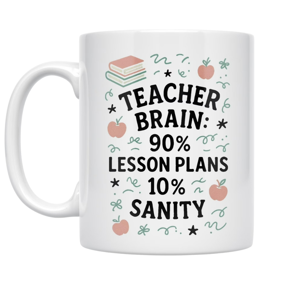 Teacher 11 oz Coffee Mug - Start the Day for Classroom White Ceramic Gift