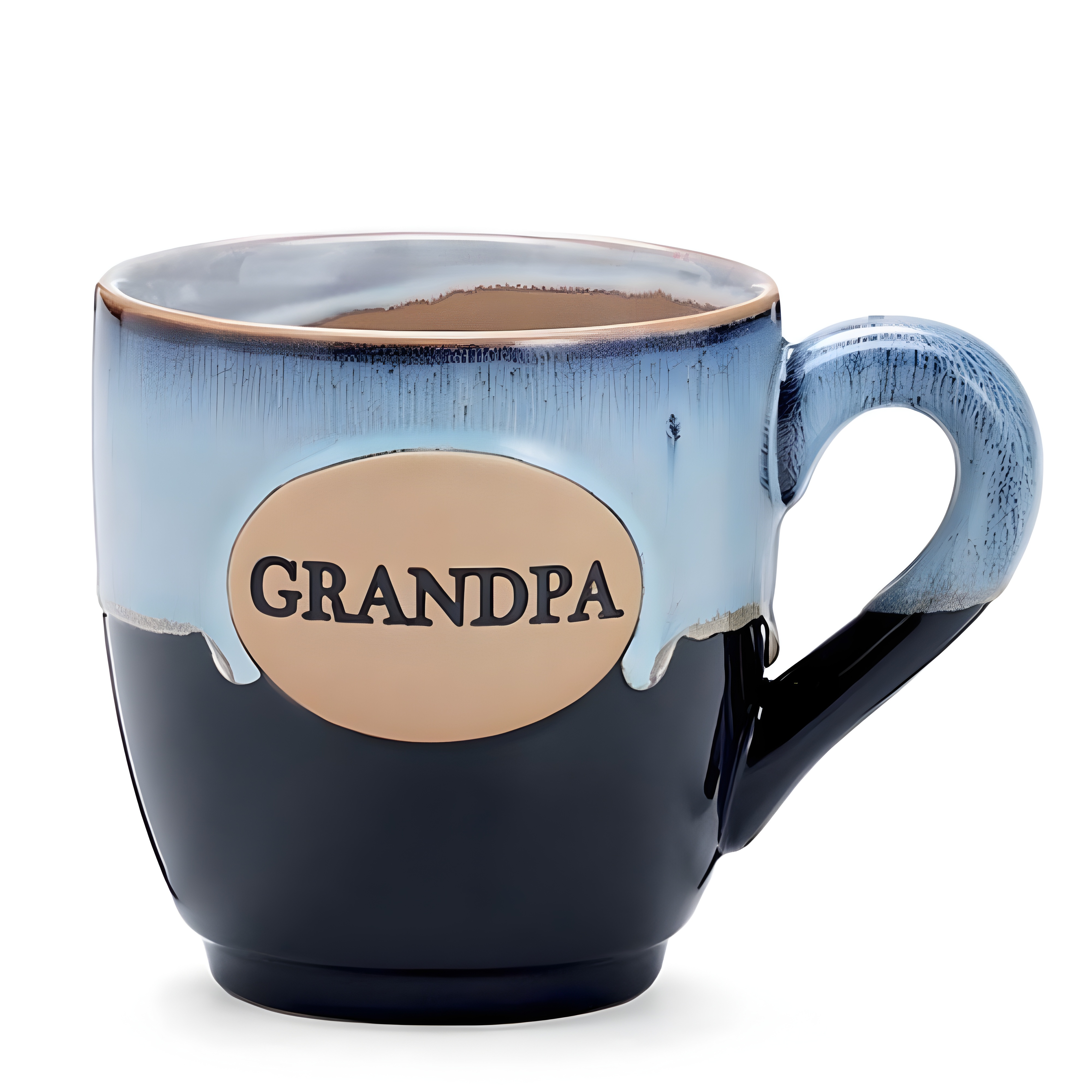 Hand-Painted Porcelain Mug – Grandpa – 16 oz