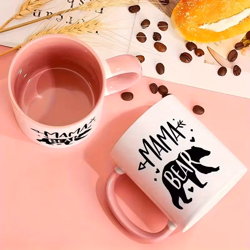 1pc 11oz mama bear mug ceramic tea cup with cute mama perfect gift for mom wife daughter or son ideal for mother s day valentine s day birthdays microwave and dishwasher safe everyday drinkware durable mug Product details 5