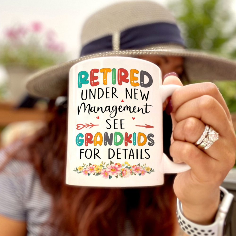 Under New Management - See Grandkids for Details" - Generational Humor Gift for Grandma & Grandpa