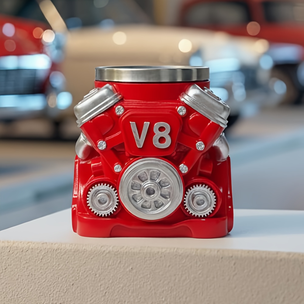 Stainless Steel V8 Style Mug Ideal for Christmas New Year Birthday Gifts