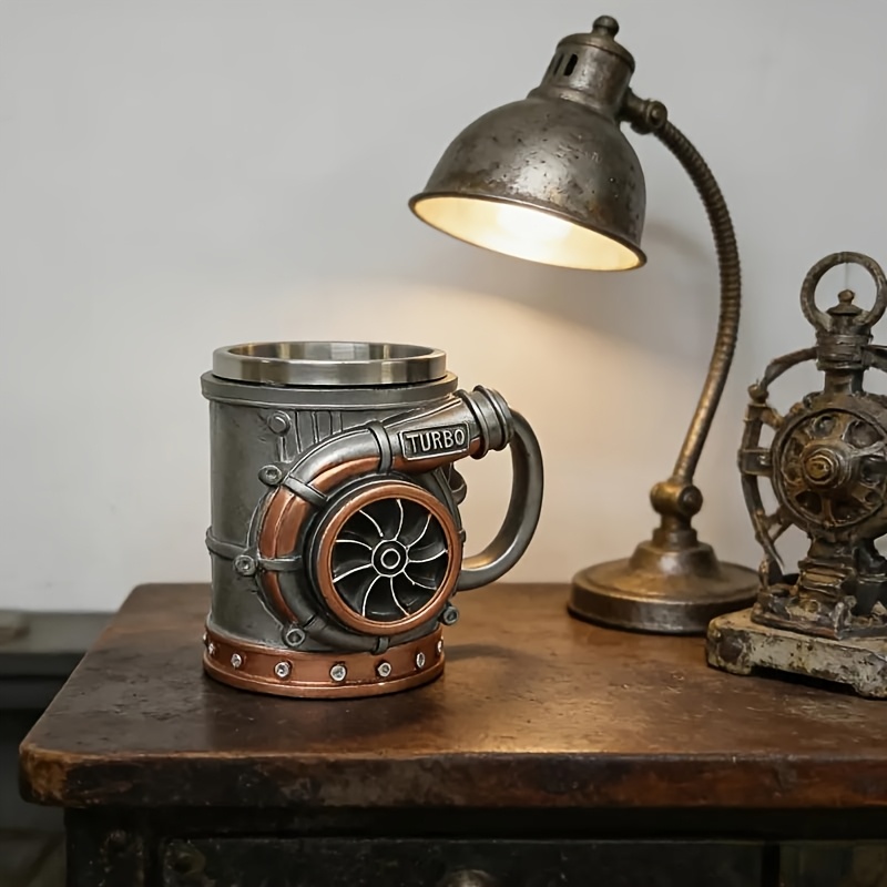 1pc 1pcs Turbocharger Engine Themed Mug Mechanical Punk Coffee Cup