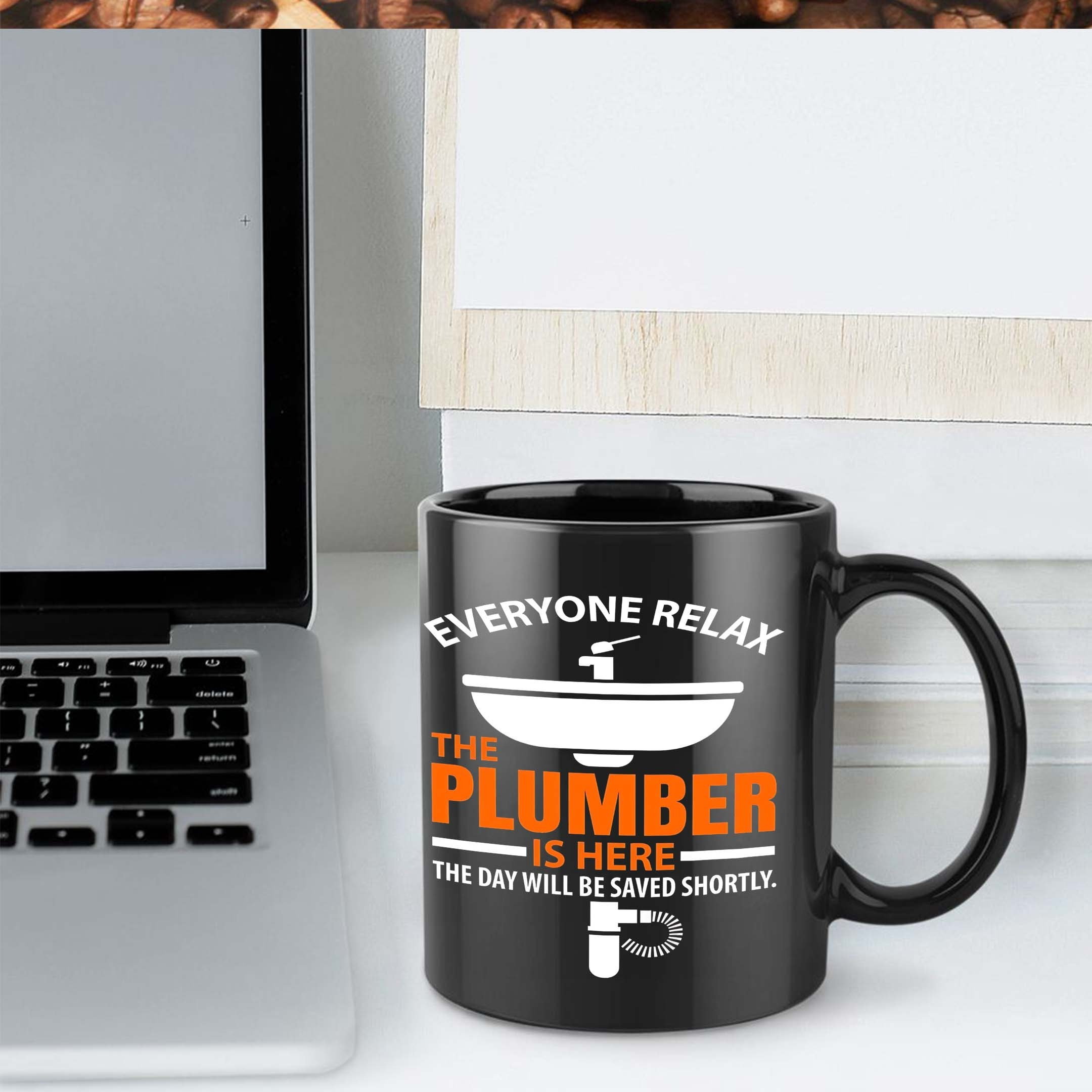 1pc Plumber Themed Ceramic Mug 11oz