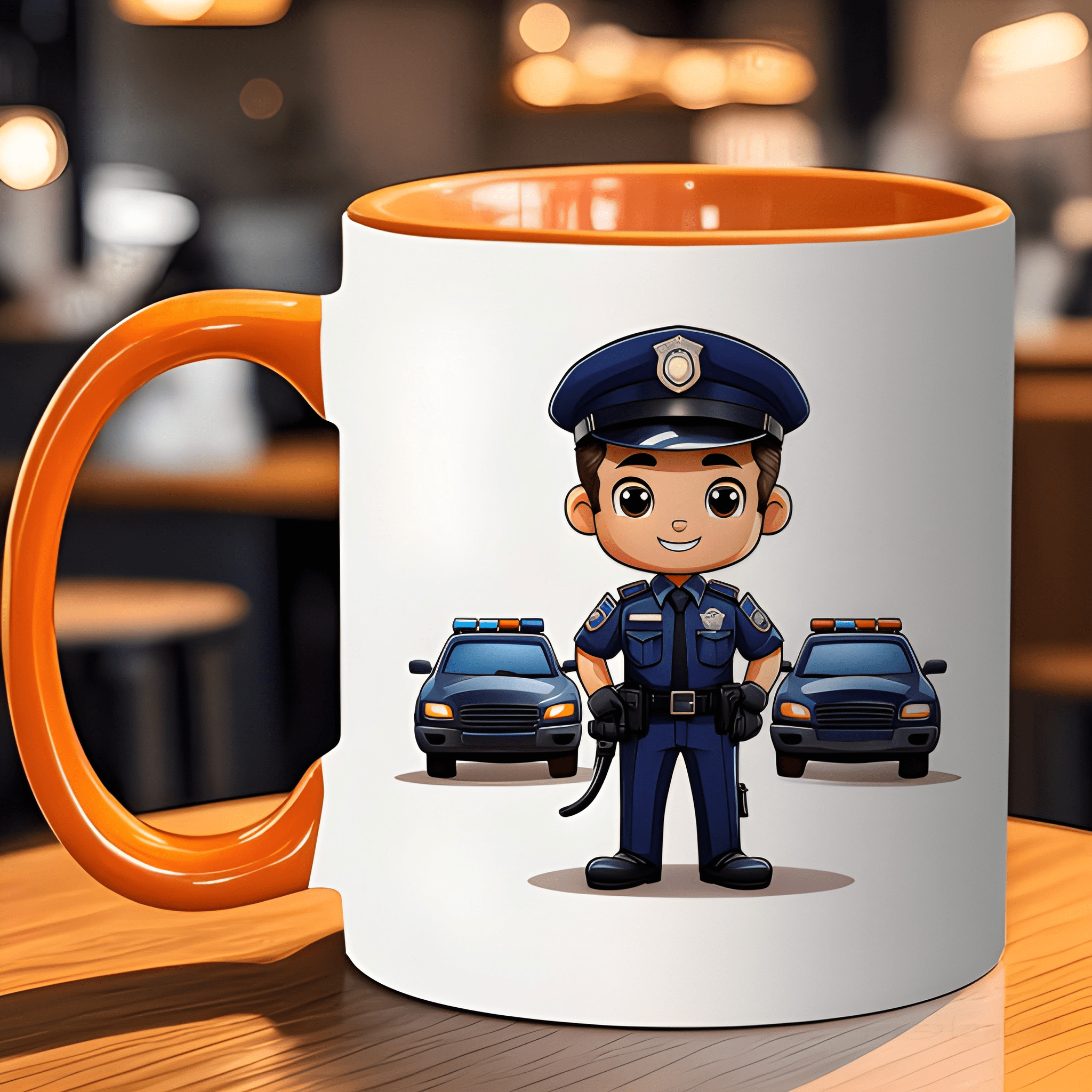 Ceramic Cartoon Police Officer Coffee Mug