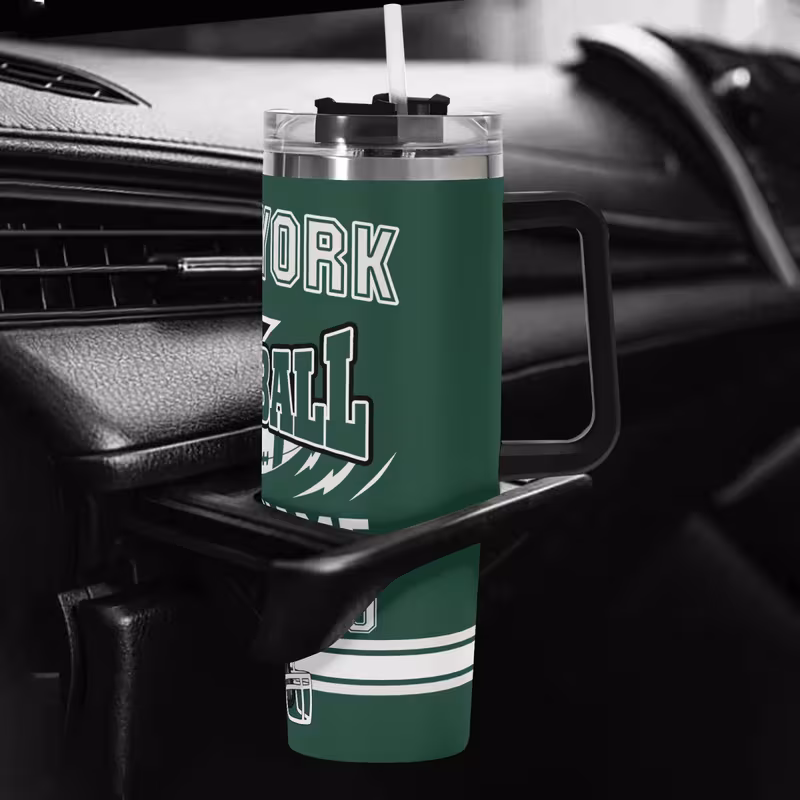1 football 40oz travel with handle personalized name tumbler for coffee sports gift for fans valentines day easter mothers day fathers day 4