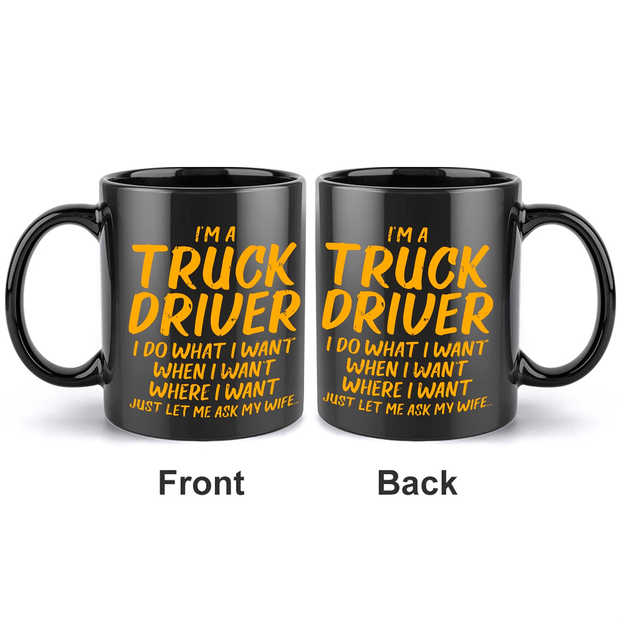 11Oz Ceramic Coffee Mug Featuring a Truck Driver Suitable for Restaurants And Businesses