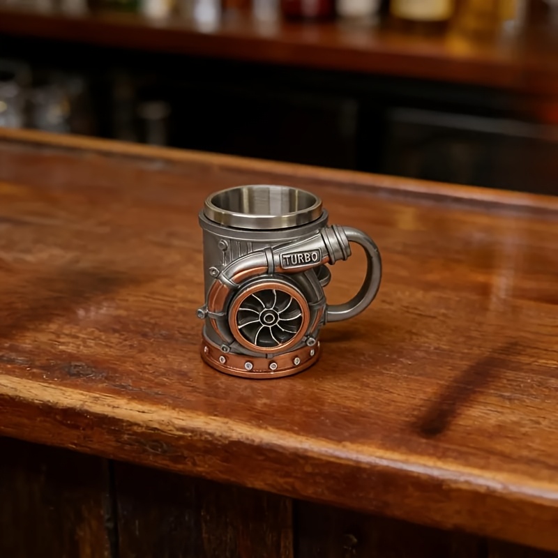 1pc 1pcs Turbocharger Engine Themed Mug Mechanical Punk Coffee Cup