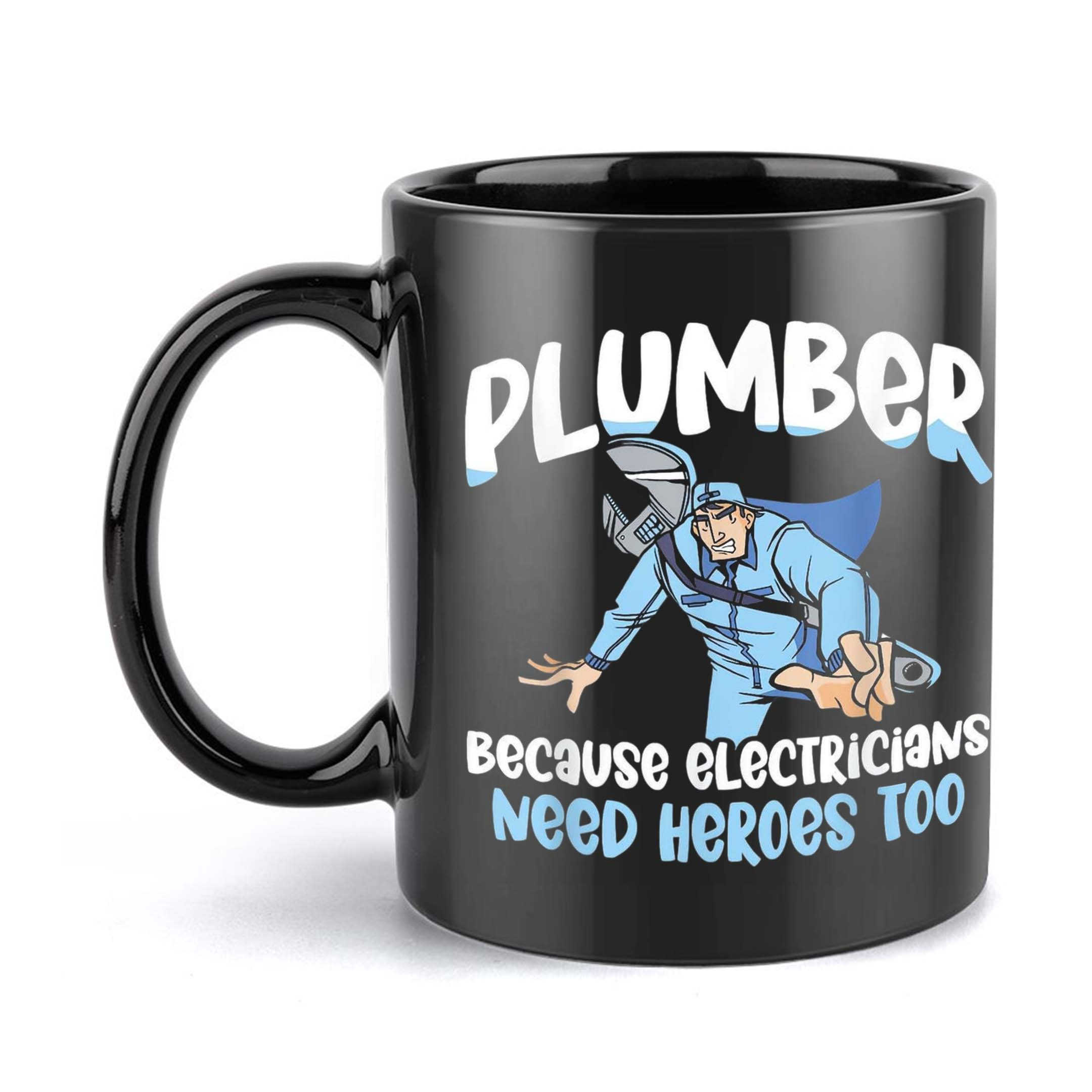 1pc Funny Plumber Hero Ceramic Mug 11oz
