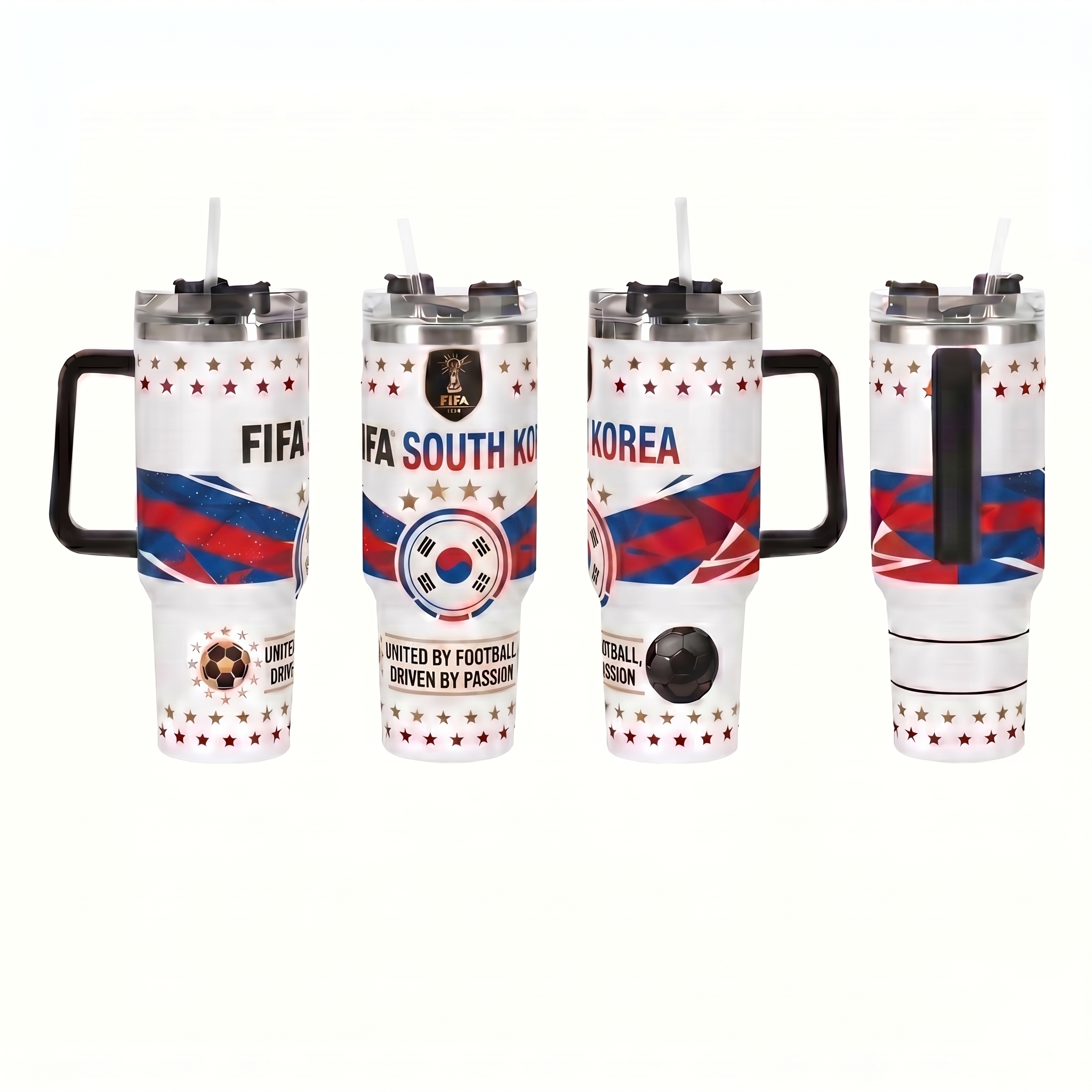 FIFA 2026 South Korea Soccer Sports Themed 40oz Tumbler With Straw And Lid