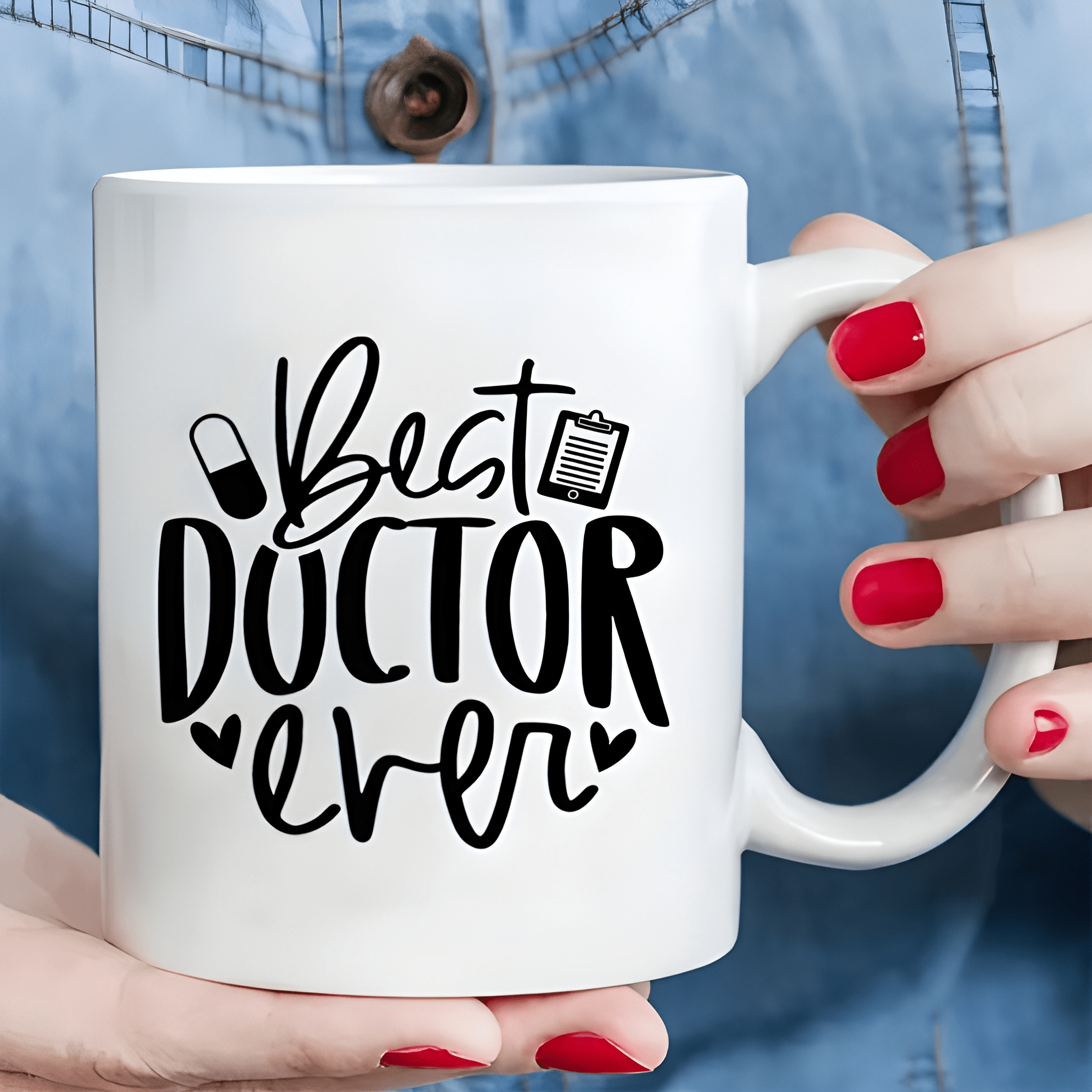 11 oz Ceramic Best Doctor Ever Coffee Mug Medical Theme Drinkware
