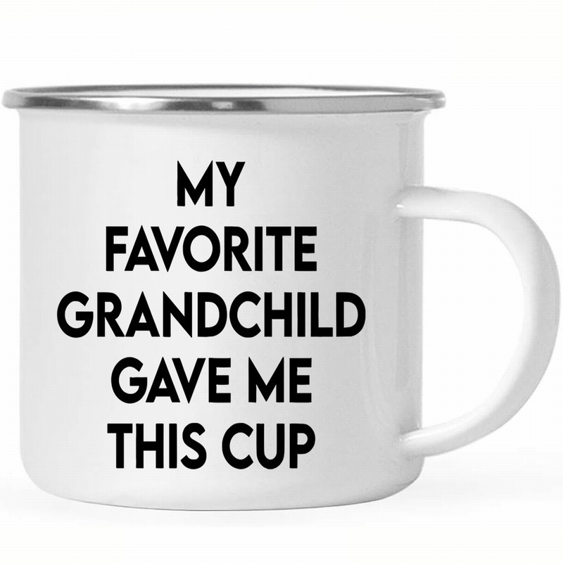 Metal Coffee Cup - Unique Gift for Grandpa from Grandchild - Ideal for Camping, Outdoor, Father'S Day, Birthday - No Electricity Needed, Featherless