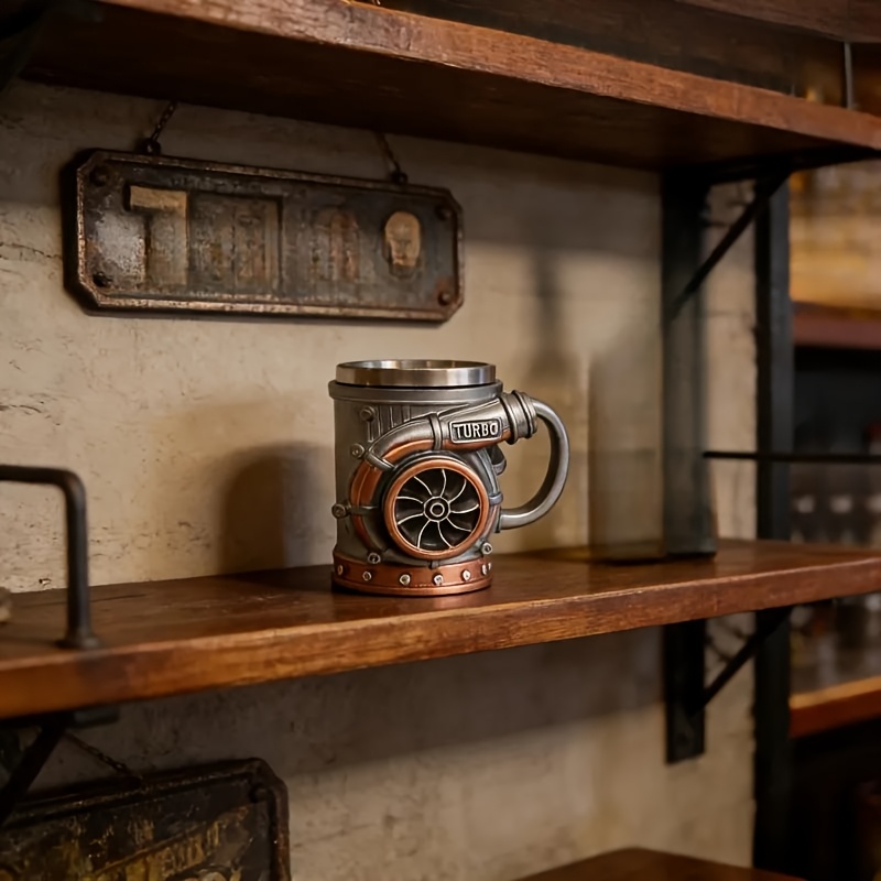 1pc 1pcs Turbocharger Engine Themed Mug Mechanical Punk Coffee Cup