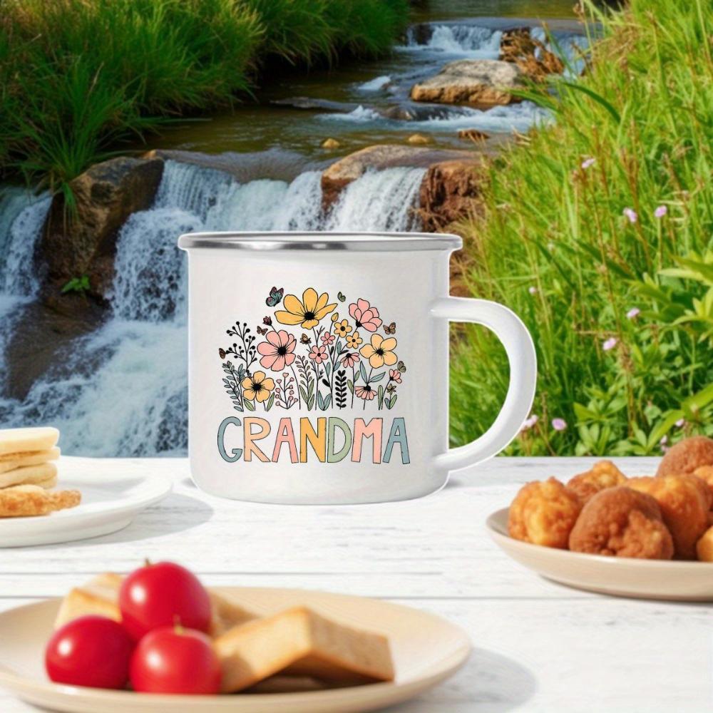 Grandma, Funny Coffee Mug - Grandma Wildflower, Water Tumbler for Travel 