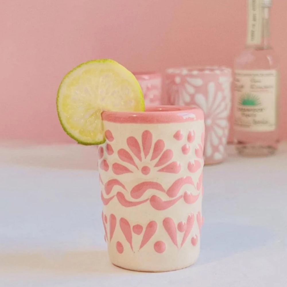 Handmade Ceramic Embossed Glass-Mineral Mug