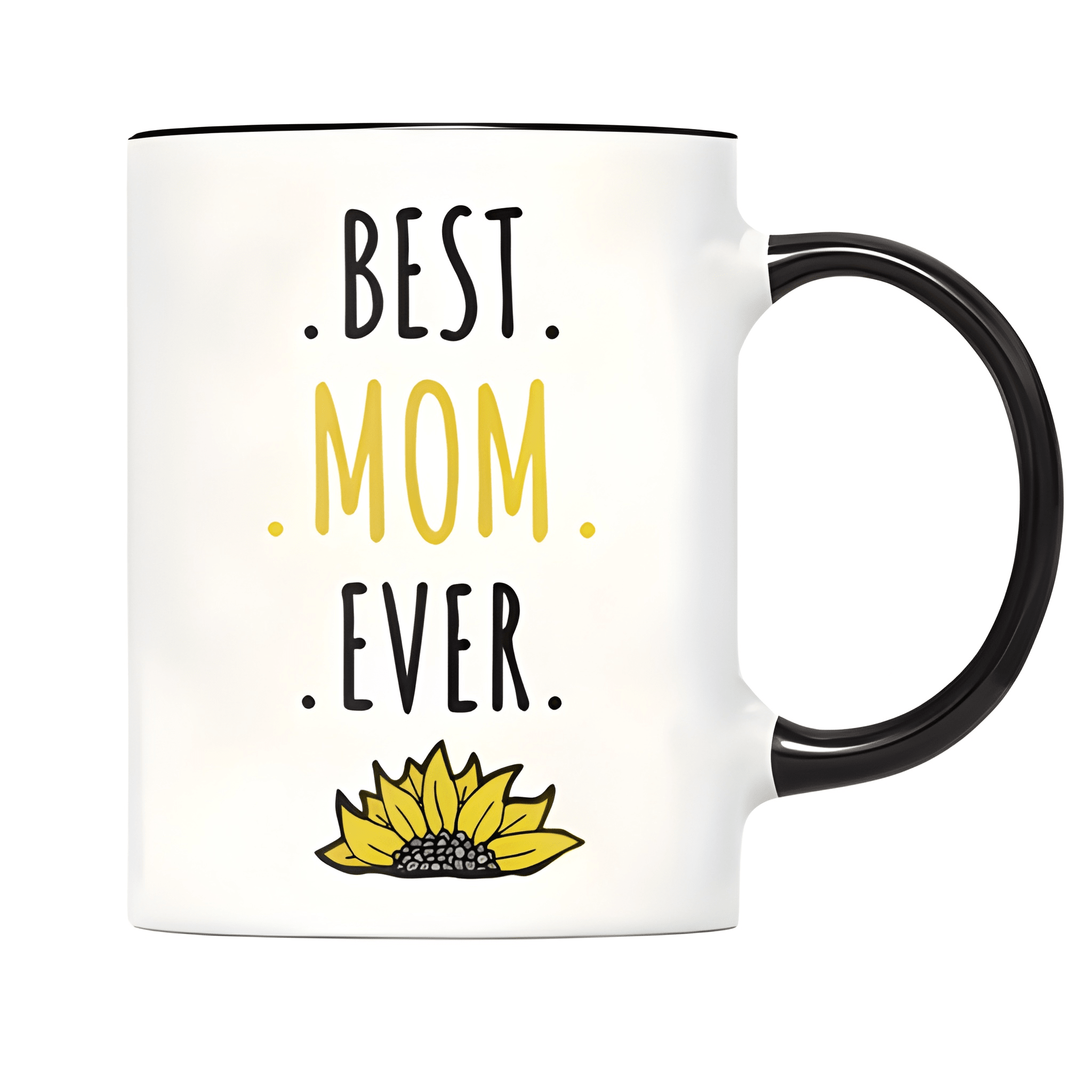 1 Piece 11Oz Ceramic Coffee Mug Best Mom Ever Sunflower Mothers Day Cup