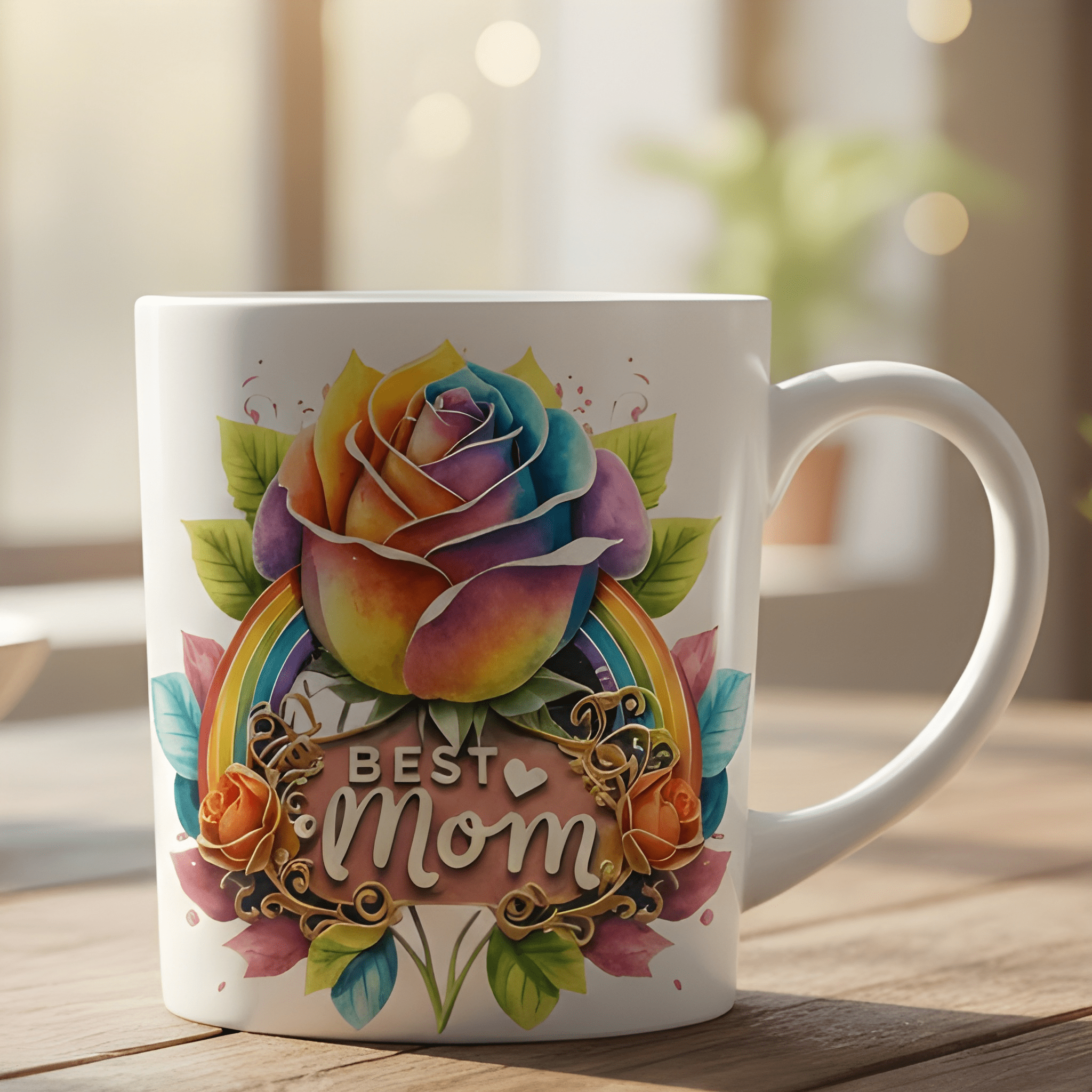 1 Piece 11Oz Ceramic Coffee Mug Happy Mothers Day Floral Cup