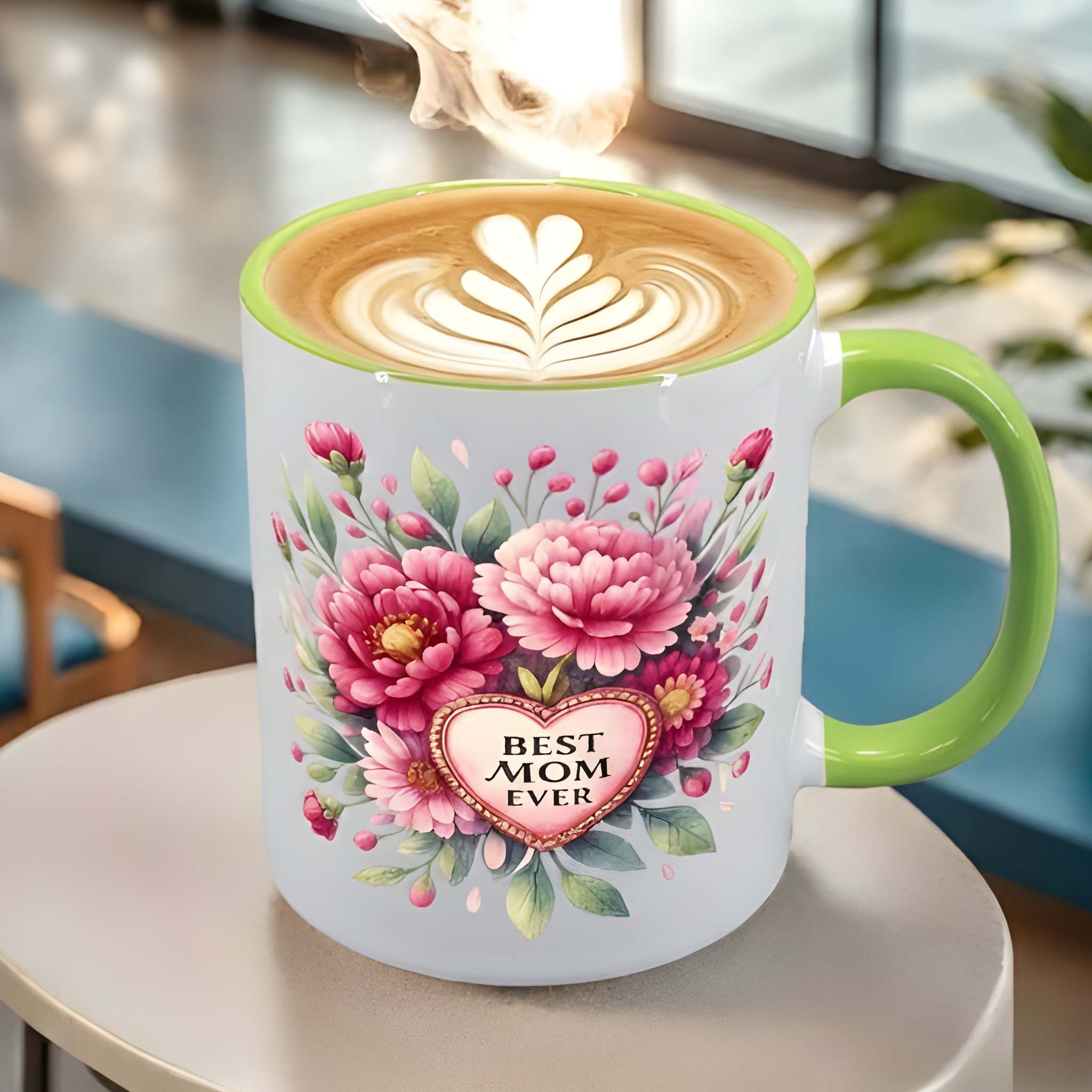 1 Piece 11Oz Ceramic Coffee Mug Best Mom Ever Floral Mothers Day Cup