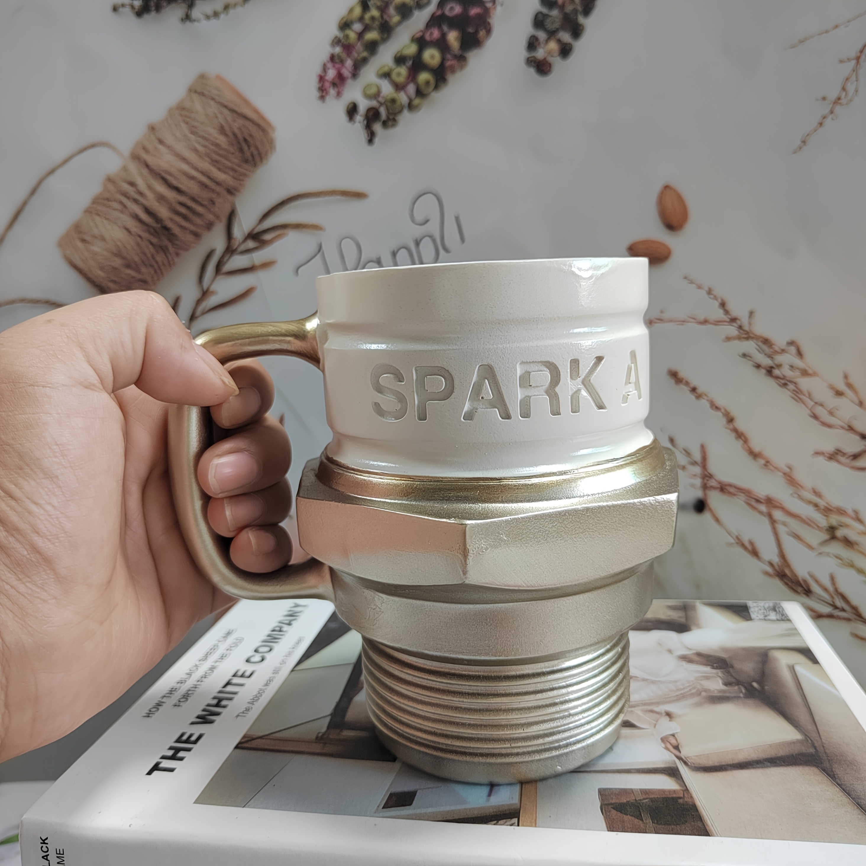 New Spark Plug Mug A Mechanical Style Coffee Cup Perfect for Home Or Office