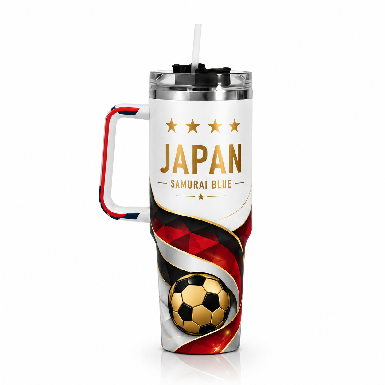 FIFA 2026 Japan Football Sports All Over Printed 40oz Tumbler With Straw And Lid