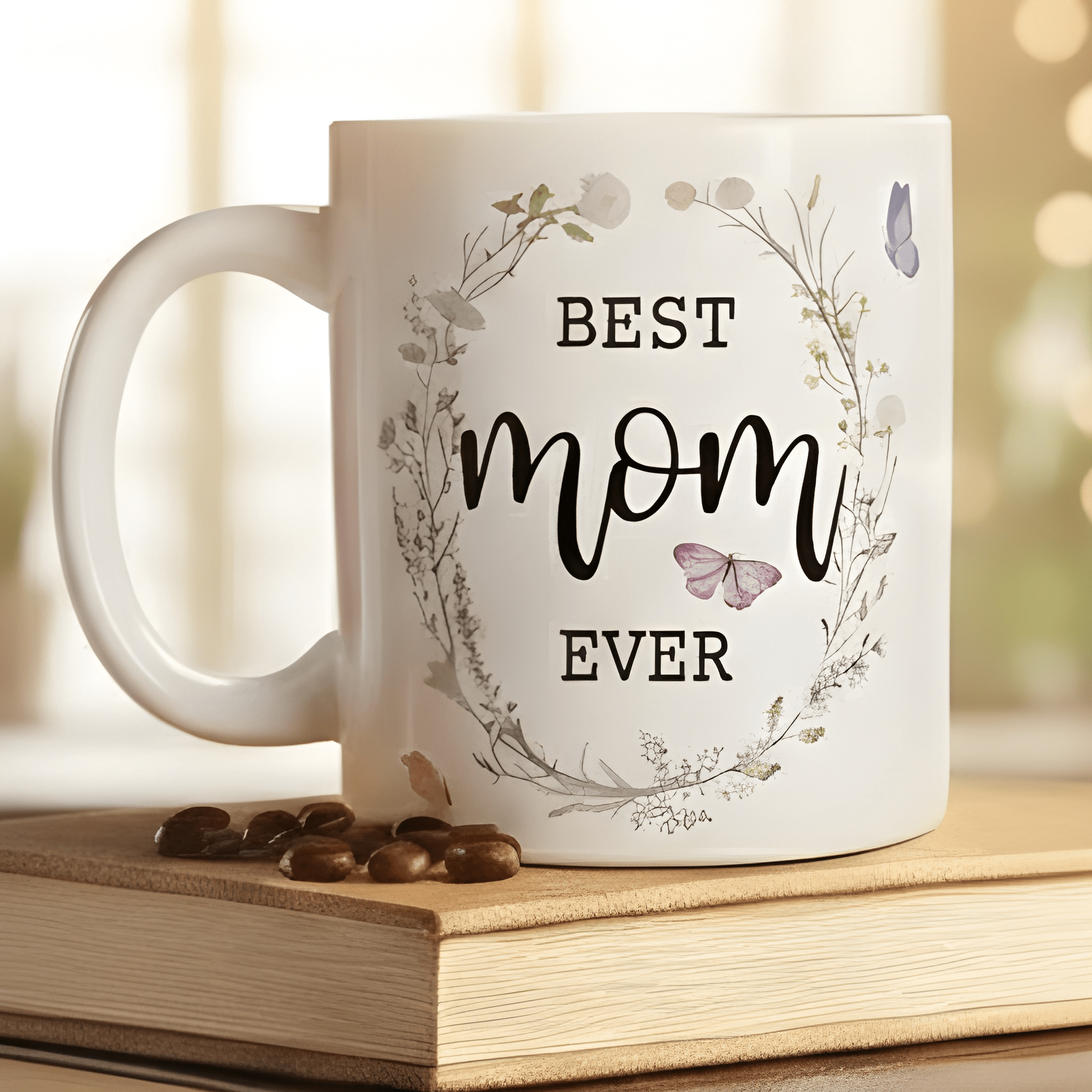 1 Piece 11Oz Ceramic Coffee Mug Best Mom Ever Floral Mothers Day Cup