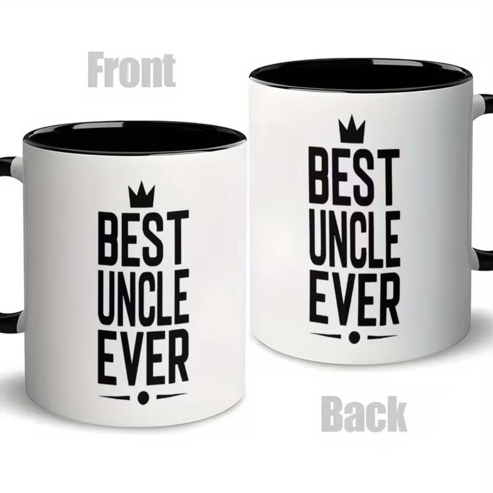 Best Uncle Ever Ceramic Mug with Lid - Coffee Cup Suitable for Hot Drinks