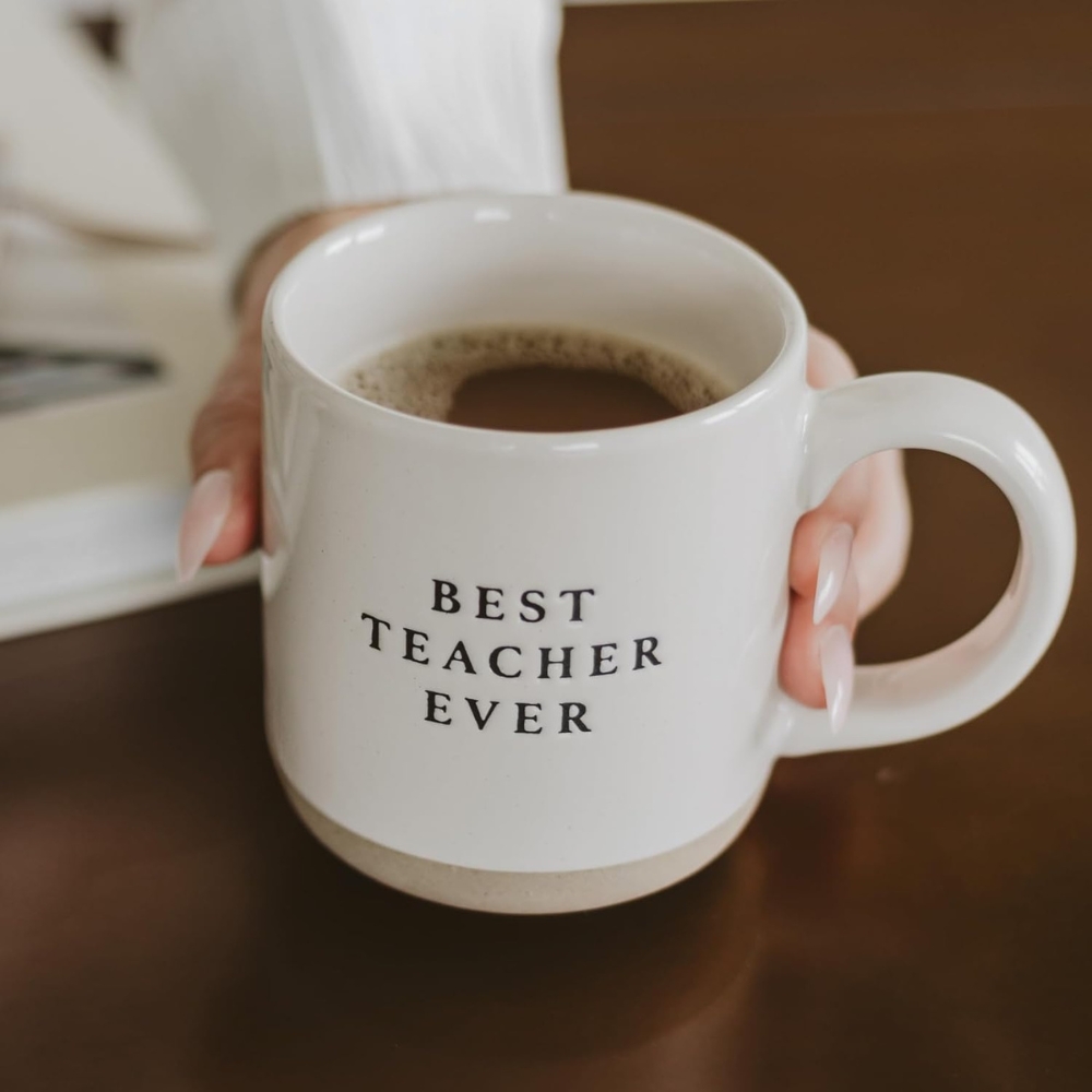 Best Teacher Ever Coffee Mugs - 14oz Cute Coffee Mugs for Hot & Cold Drinks