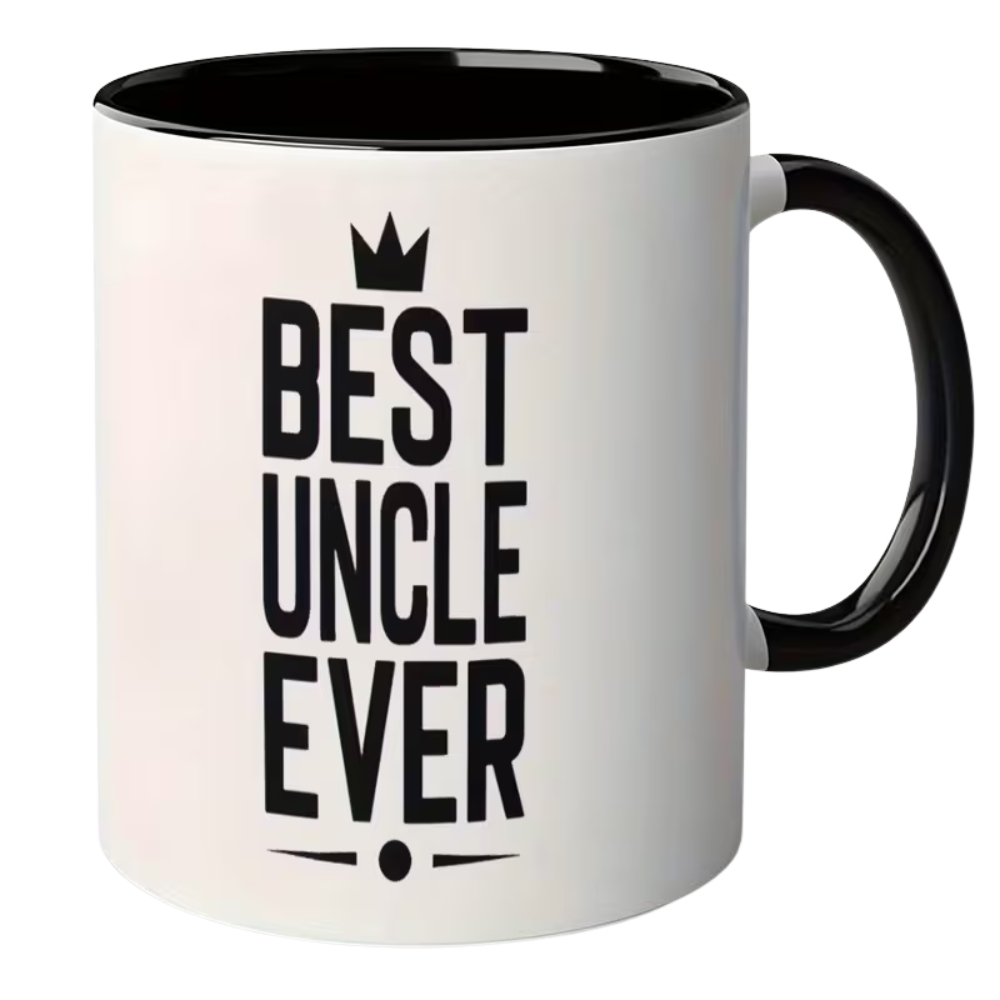 Best Uncle Ever Ceramic Mug with Lid - Coffee Cup Suitable for Hot Drinks