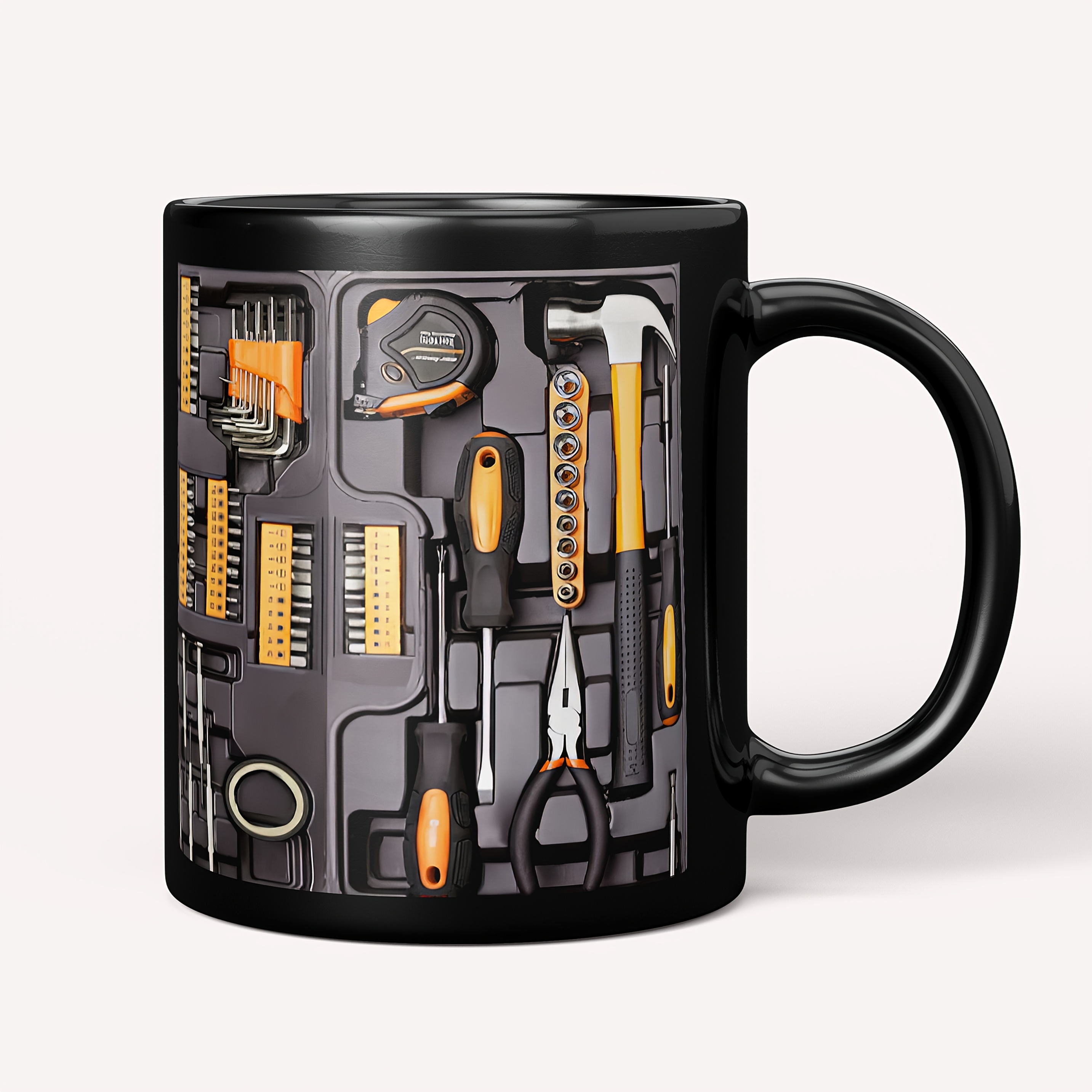 11oz Industrial Themed Ceramic Mug Compatible For Toolbox
