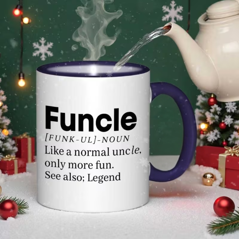 Ceramic Mug with Funny Uncle - Dishwasher & Suitable for Hot/Cold Drink