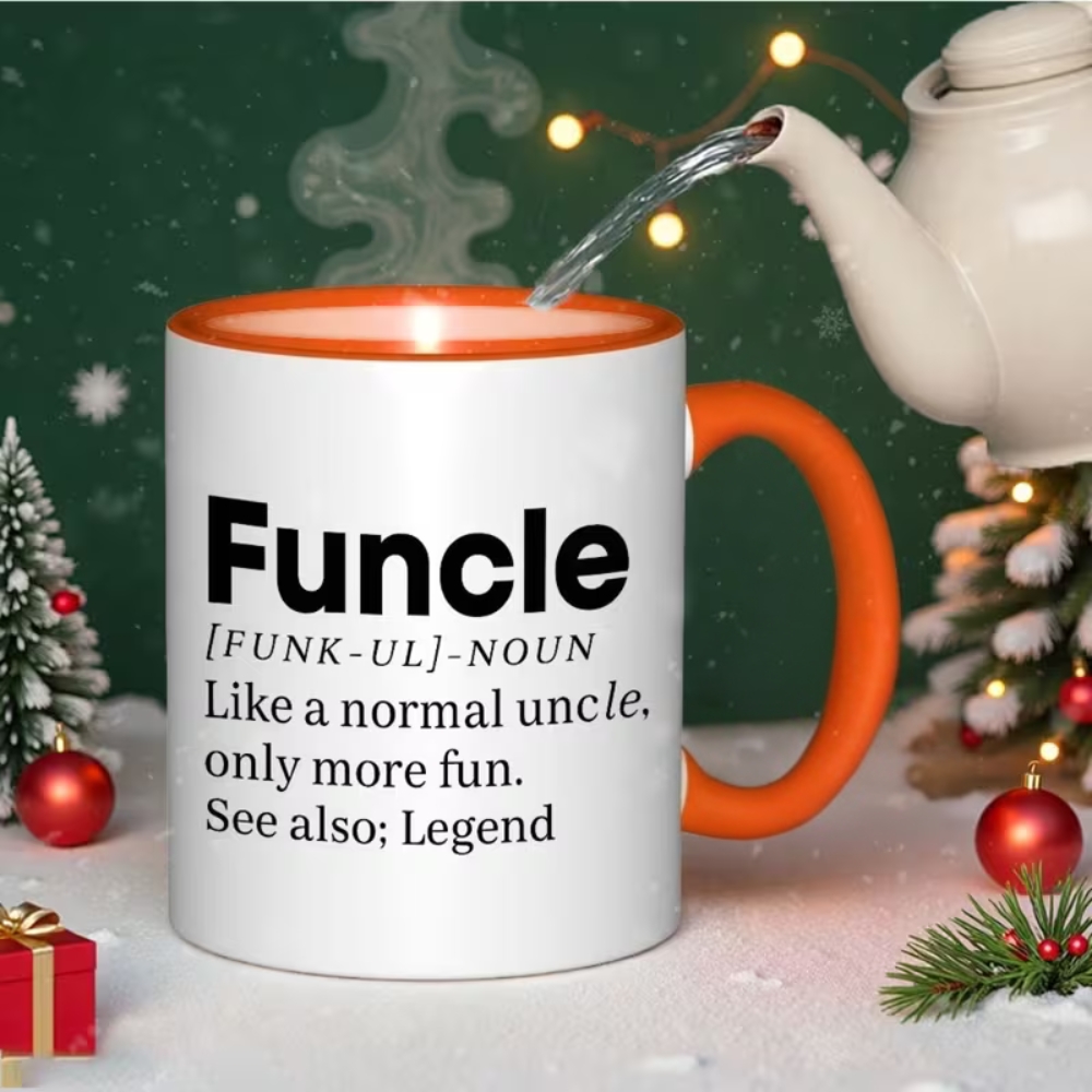 Ceramic Mug with Funny Uncle - Dishwasher & Suitable for Hot/Cold Drink
