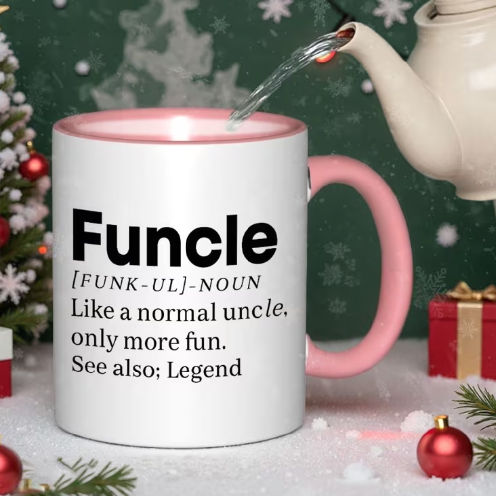 Ceramic Mug with Funny Uncle - Dishwasher & Suitable for Hot/Cold Drink