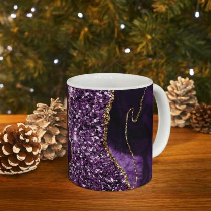 Natural Agate Ceramic Mug-Mineral Mug