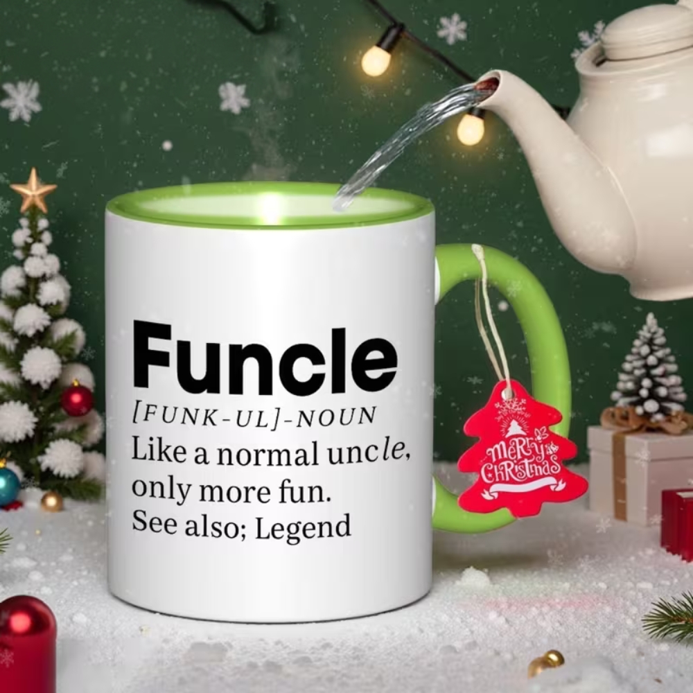 Ceramic Mug with Funny Uncle - Dishwasher & Suitable for Hot/Cold Drink
