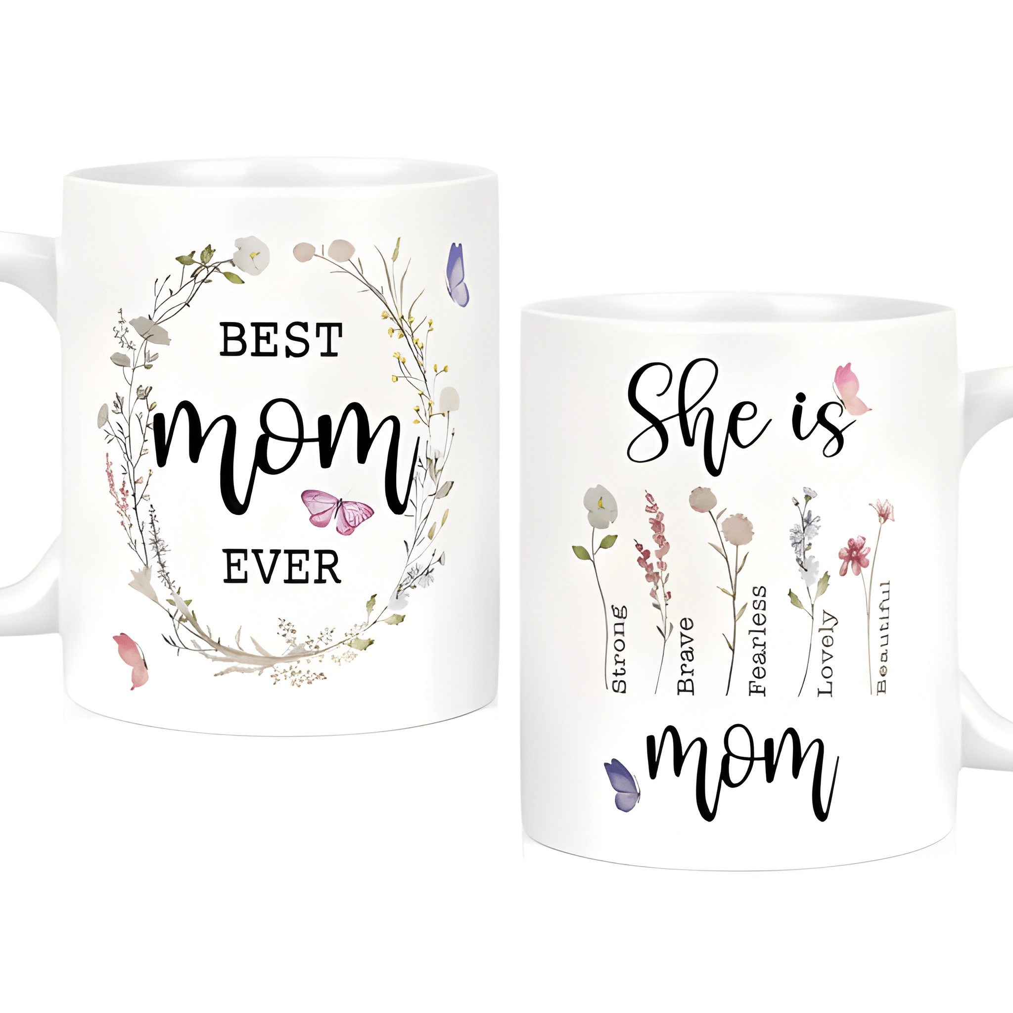 1 Piece 11Oz Ceramic Coffee Mug Best Mom Ever Floral Mothers Day Cup