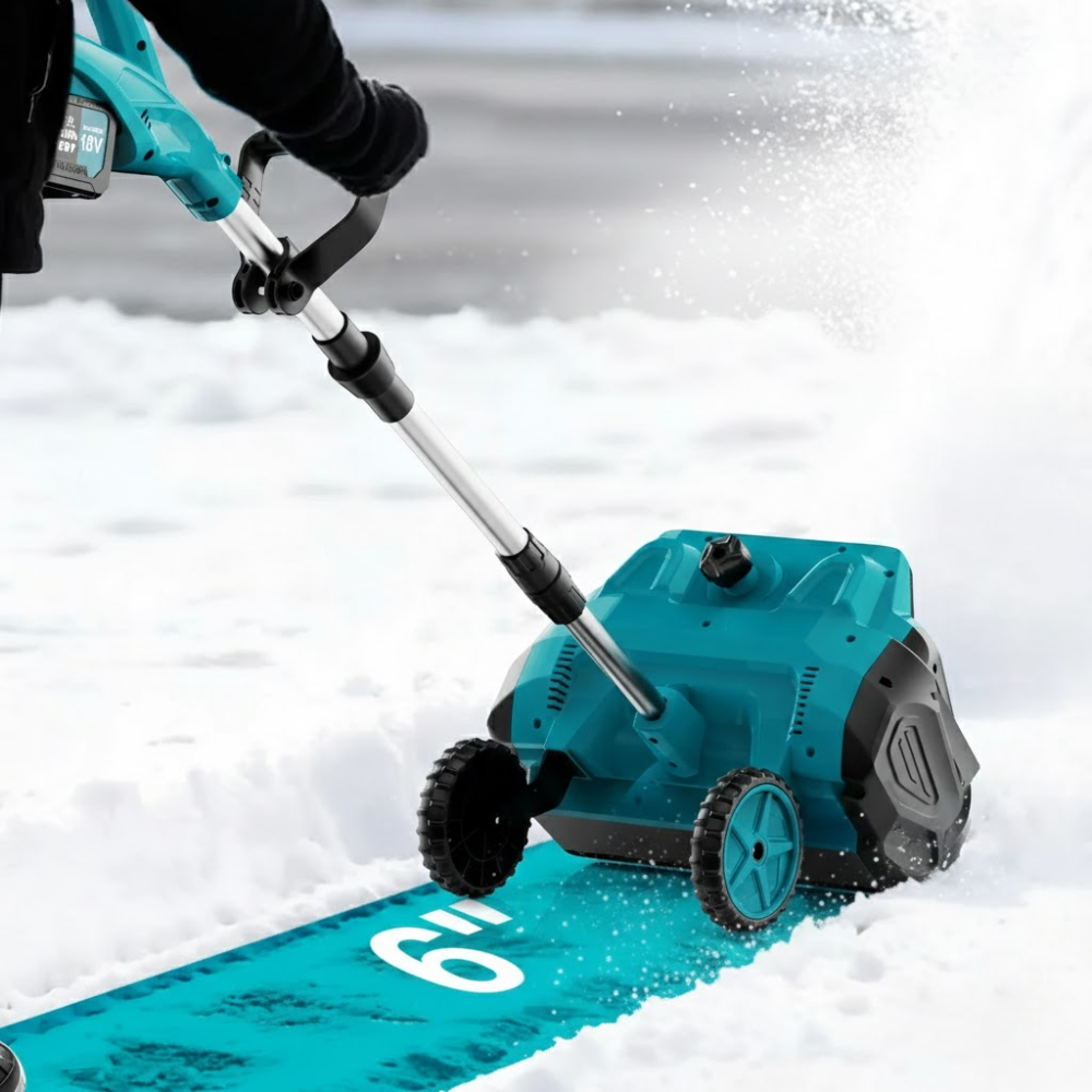 Fovendi 16.5-inch Cordless Snow Shovel Electric Snow Blower with Directional Plate