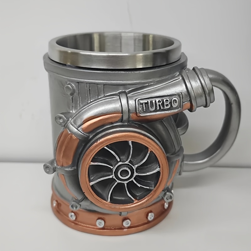 1pc 1pcs Turbocharger Engine Themed Mug Mechanical Punk Coffee Cup