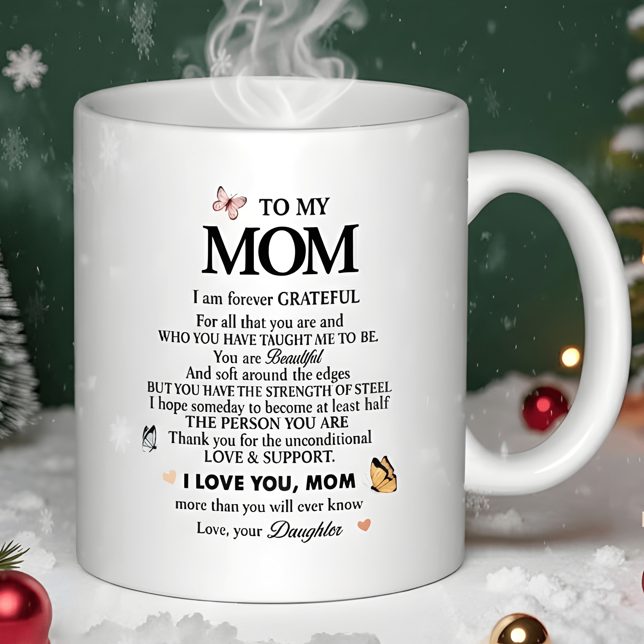 Ceramic Coffee Mug With To My Mom Poem Design Mothers Day Gift