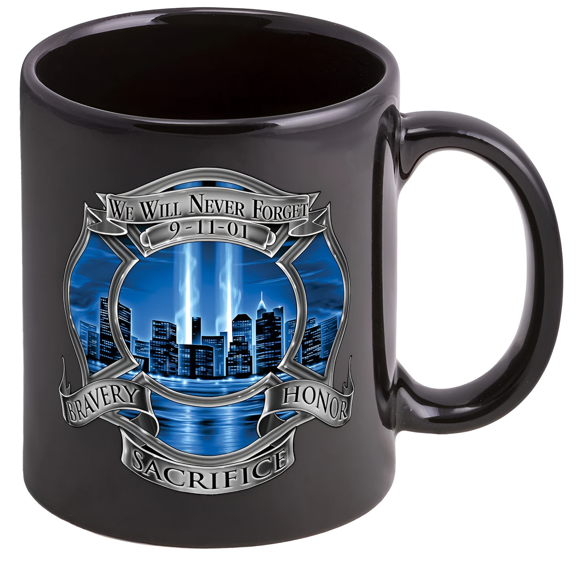 911 Firefighter Blue Skies Memorial Coffee Mug Firefighter Tribute Appreciation Cup